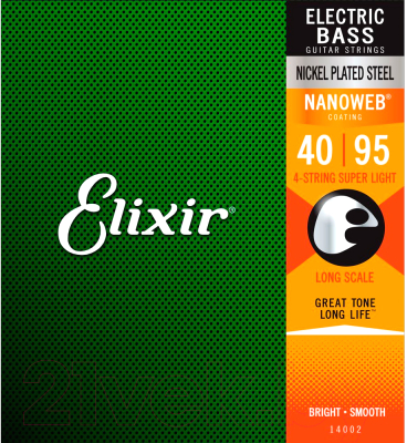 

Струны для бас-гитары Elixir Strings, 14002 40-95 4-String