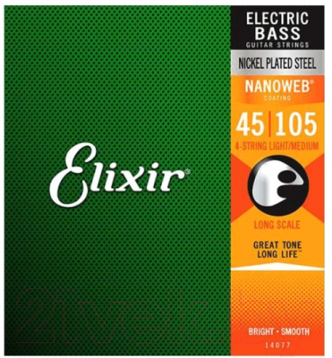 

Струны для бас-гитары Elixir Strings, 14087 45-105 4-Strings