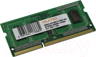 

Оперативная память DDR3 Qumo, QUM3S-4G1600C11L