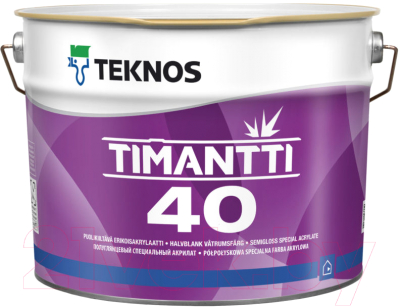 

Краска Teknos, Белый, Timantti 40 Base 1