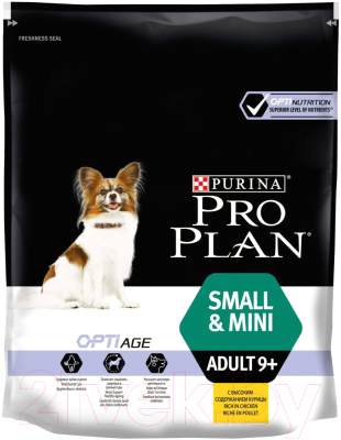 

Корм для собак Pro Plan, Adult Small & Mini Opti Age с курицей и рисом
