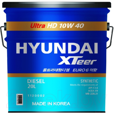

Моторное масло Hyundai XTeer, HD Ultra 10W40 / 1120002