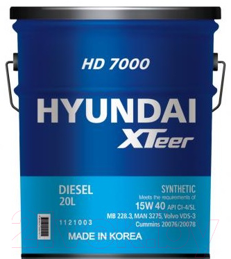 

Моторное масло Hyundai XTeer, HD 7000 15W40 / 1121003