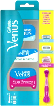 

Бритвенный станок Gillette, Venus ComfortGlide SPA бритва + кассеты в ассортименте 3шт