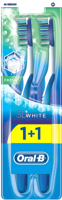 

Зубная щетка Oral-B, 3D White Свежесть 40 средняя