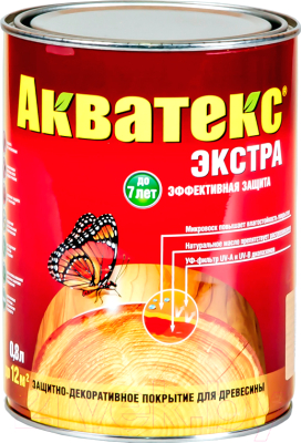 

Защитно-декоративный состав Акватекс, Коричневый, Экстра