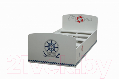 Односпальная кровать Олмеко Лего 2 (кораблик/белый)