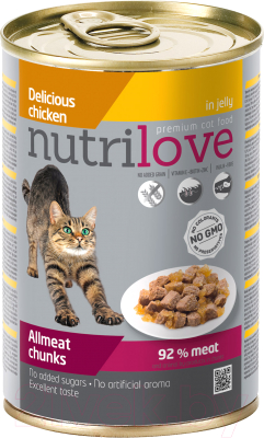 

Корм для кошек Nutrilove, Chicken in jelly