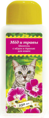 

Шампунь для животных Пчелодар, Для кошек с медом и геранью