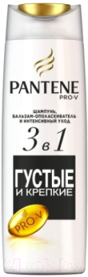 

Шампунь для волос PANTENE, Густые и крепкие 3 в 1