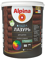 Лазурь для древесины Alpina Аква (900мл, черный) -