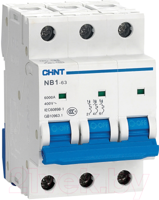 

Выключатель автоматический Chint, NB1-63 3P 32A 6kА C (DB)