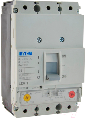Выключатель автоматический Eaton LZMC1-A100-I 100А 1000А 3P 36кА / 111895