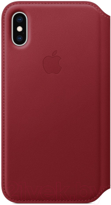 

Чехол-книжка Apple, Leather Folio для iPhone XS (PRODUCT)RED / MRWX2