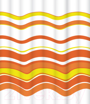 

Шторка-занавеска для ванны LEMARK, Groovy Orange C2420T051