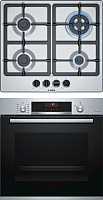 Комплект встраиваемой техники Bosch HBG536ES0R + PGH6B5B90R -