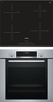 Комплект встраиваемой техники Bosch HBA337BS0R + PIE631FB1E -