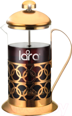 

Френч-пресс Lara, Прозрачный;золотистый, LR06-45