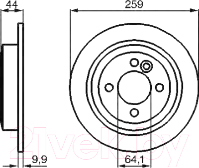 

Тормозной диск Bosch, 0986478601