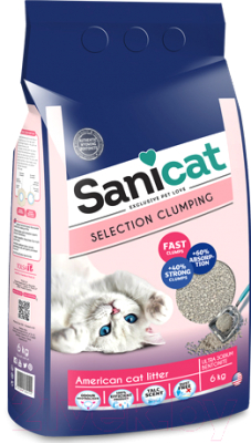 

Наполнитель для туалета Sanicat, Select American