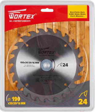 

Пильный диск Wortex, CSD210T24W0003