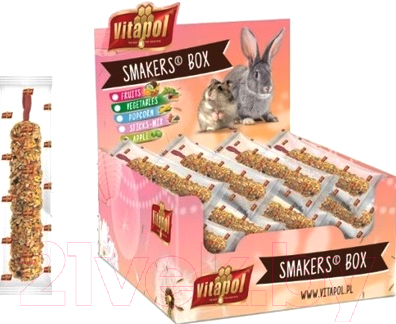 

Лакомство для грызунов Vitapol, Smakers Box MIX ZVP-3134