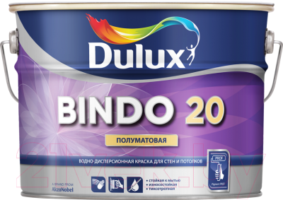 

Краска Dulux, Белый, Bindo 20 для стен и потолков