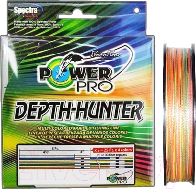 

Леска плетеная Power Pro, Разноцветный, Depth Hunter 0.19мм / PPBI10019MJ