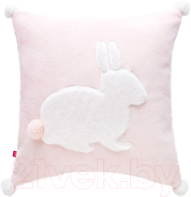 

Наволочка декоративная Home and You, Marshmallow Bunny 49020-ROZ1-P0404-WN
