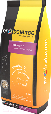 

Корм для собак ProBalance, Immuno Puppies Maxi