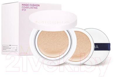 

Кушон Missha, Magic Cushion Cover Lasting Special Set тон 23+23 рефил+Puff